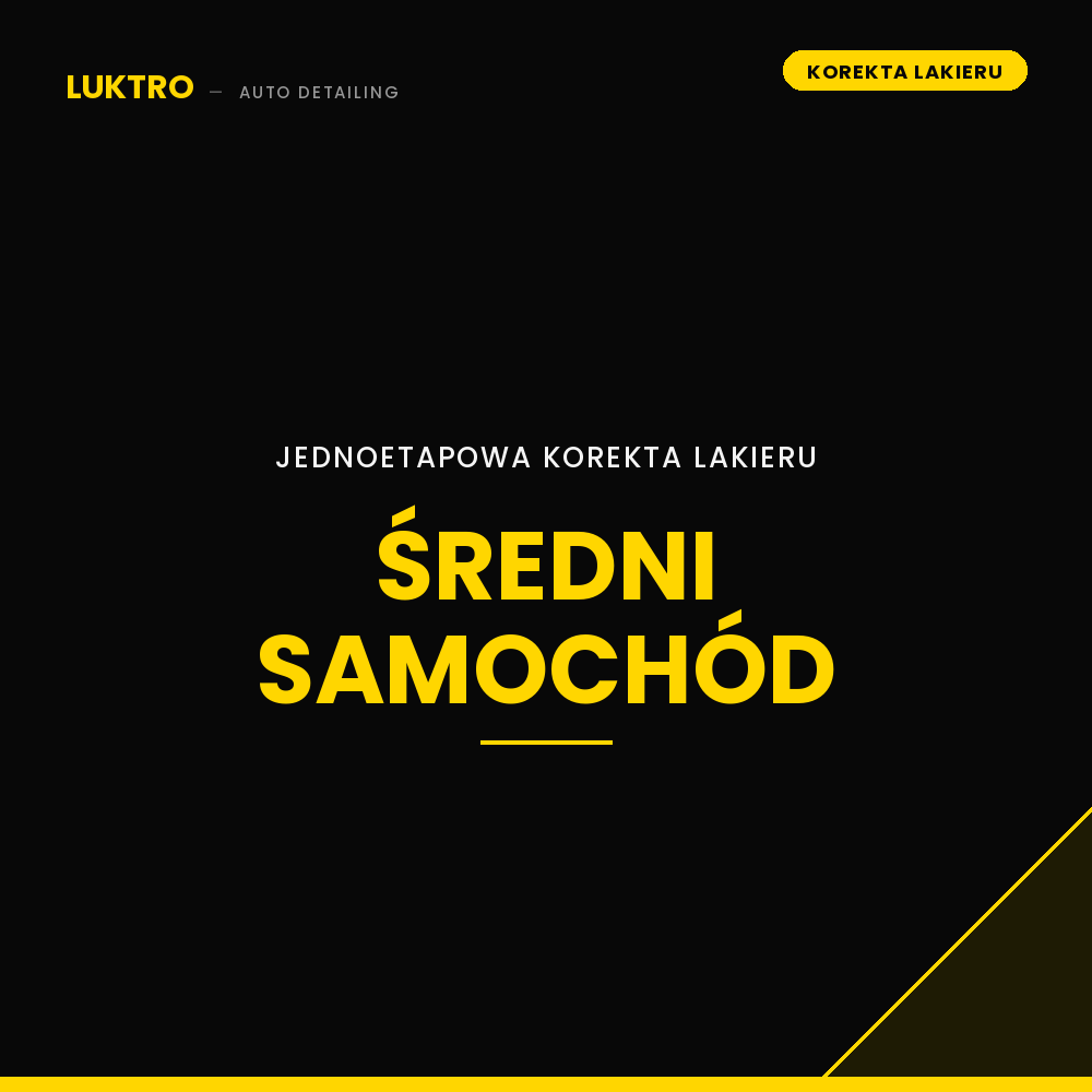 Korekta lakieru jednoetapowa – średni samochód
