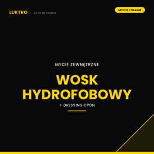 Mycie zewnętrzne z woskiem hydrofobowym i dressingiem opon